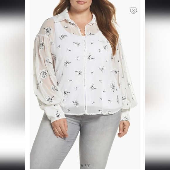 Elvi Floral Embroidered Shirt - Picture 1 of 13